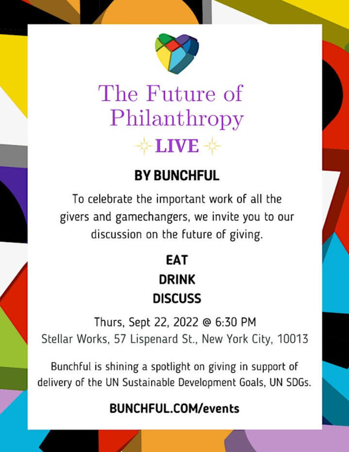 The Future of Philanthropy is going -Live- (Jessica Sophia Wong, Bunchful, Yorkseed)