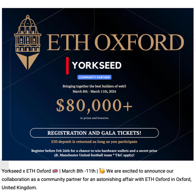 Yorkseed x ETH Oxford