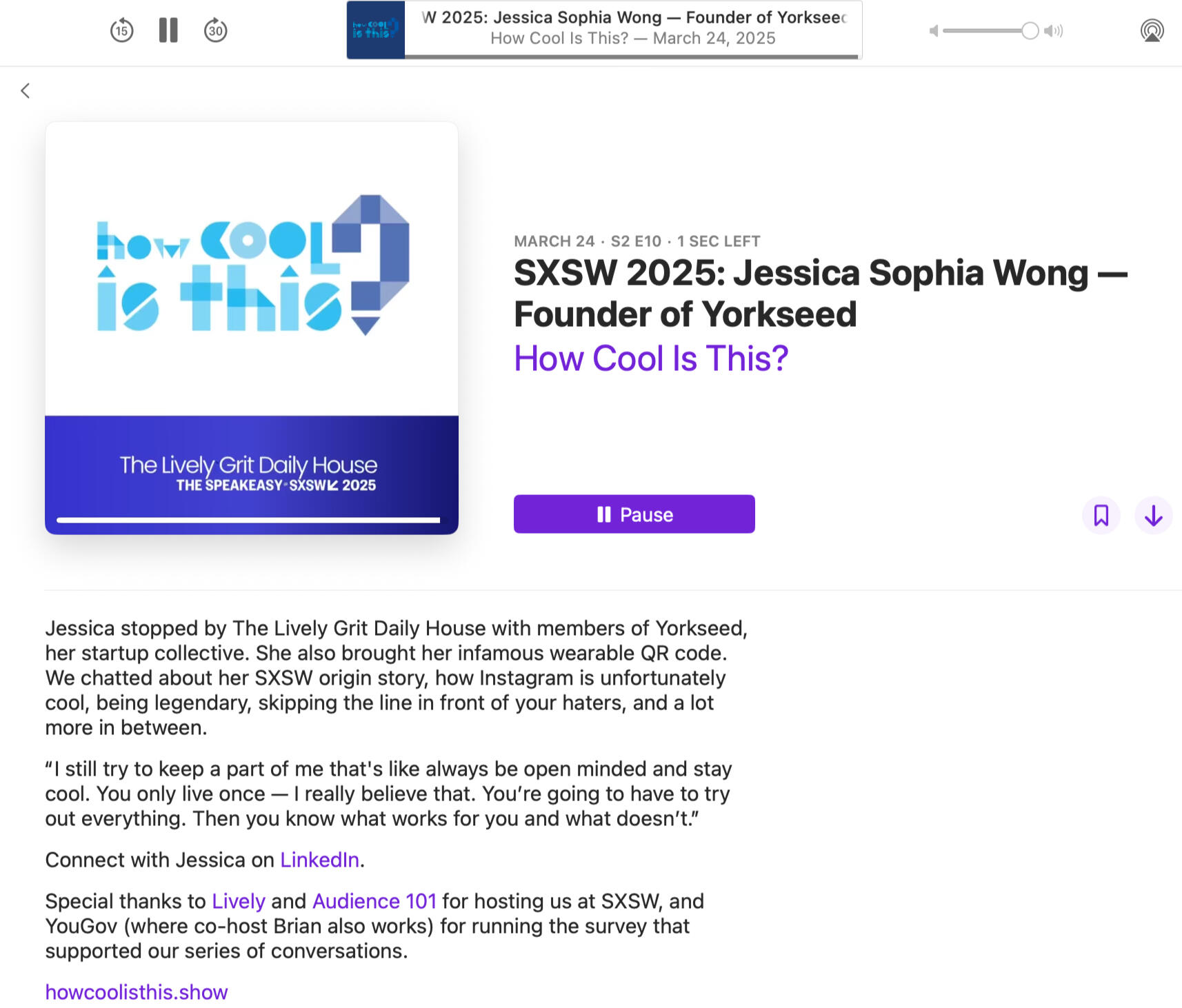 CLICK ON THE IMAGE TO READ MORE - How Cool Is This? Podcast – SXSW 2025 Special (Austin, March 2025)